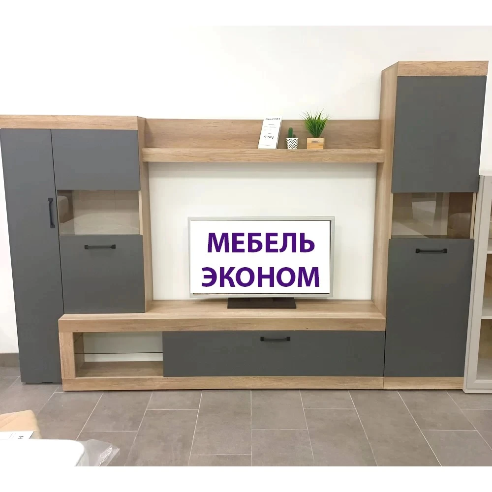 Гостиная "Тесла" Дуб каньон/Графит БН
