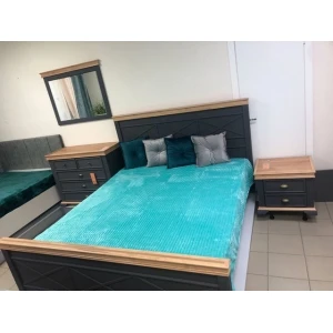 Кровать "НКМ Лиана-1" 1,6м Дуб крафт золотой/Графит КВ