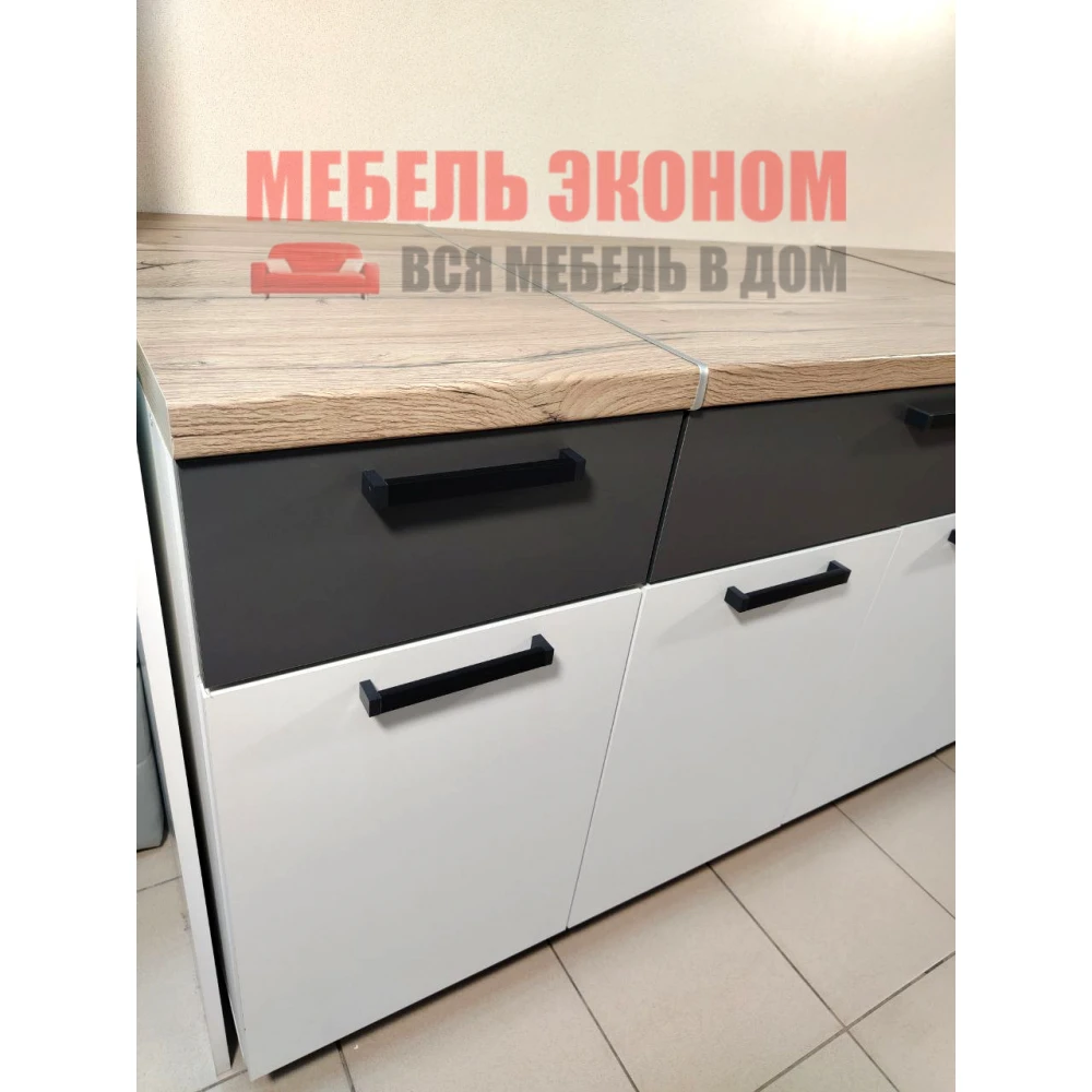 Кухня "Монтана" 2 м Белый/Графит БН