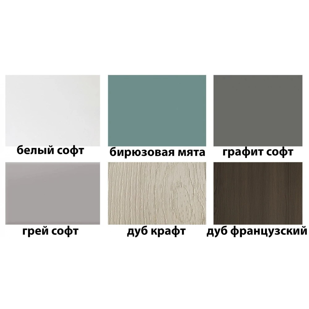 Кухня "Амелия" 1,6 м Белый Софт / Бирюзовая мята