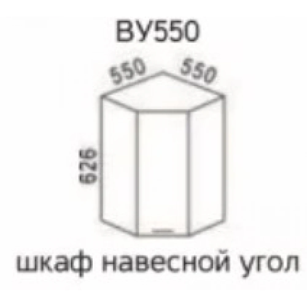 Шкаф навесной угол ВУ550 "Эра" Дуб горный