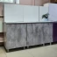 Кухня "КГ 1" 160 cм Белый/Цемент светлый
