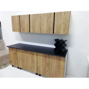 Кухня "КГ 1" 200 cм Белый/Цемент светлый