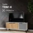 Тумба ТВ "ТВМ-4" Белый/Дуб крафт золотой/Графит