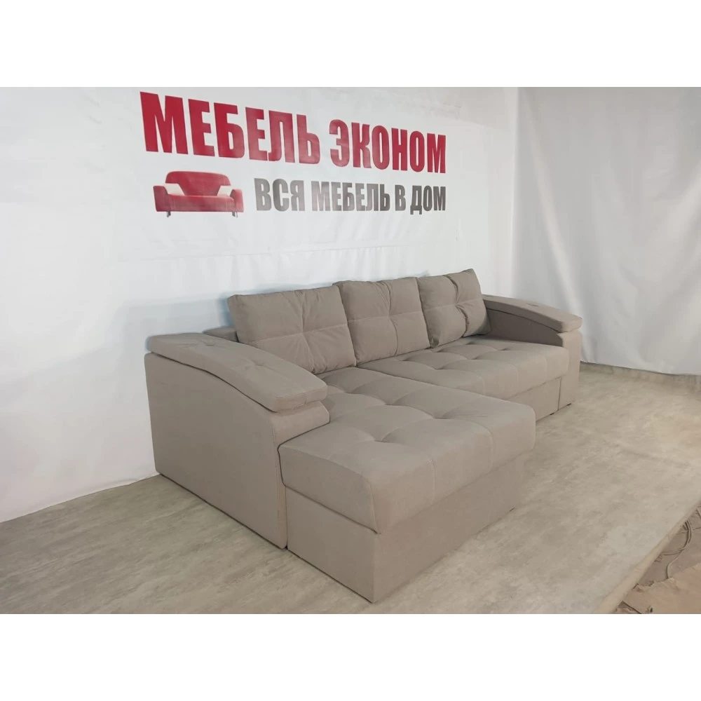 Диван угловой "Бруклин" №60 с увеличенной оттоманкой