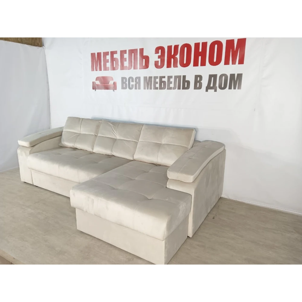 Диван угловой "Бруклин" №65 с увеличенной оттоманкой