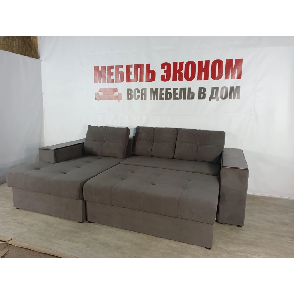 Диван угловой "Бостон" №157 с увеличенной оттоманкой