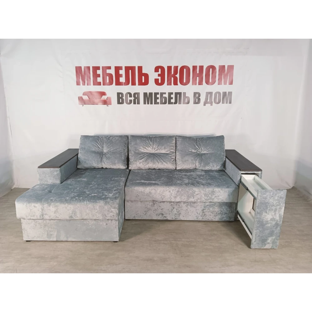 Диван угловой "Бостон" №214 с увеличенной оттоманкой
