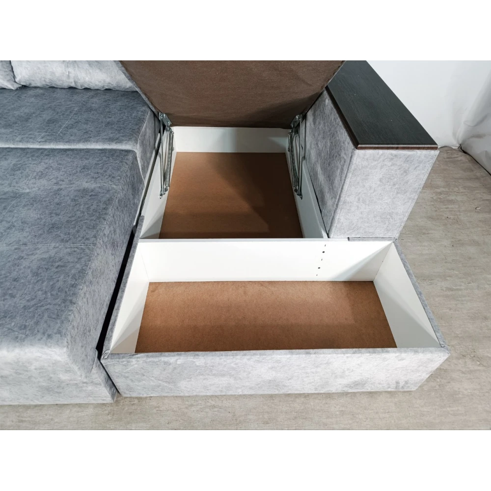 Диван угловой "Бостон" №255 с увеличенной оттоманкой