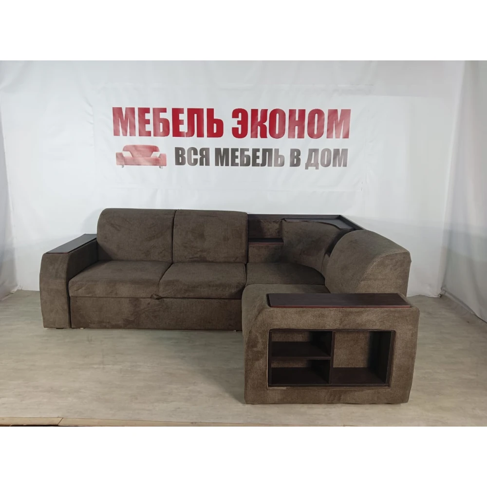 Диван угловой "Люкс" с баром №69