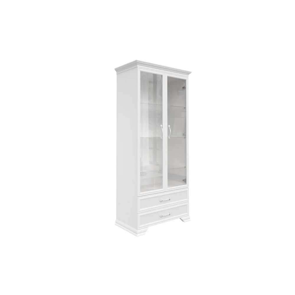 Шкаф-Витрина "Грация" ШВР-2 Белый 2 стекла