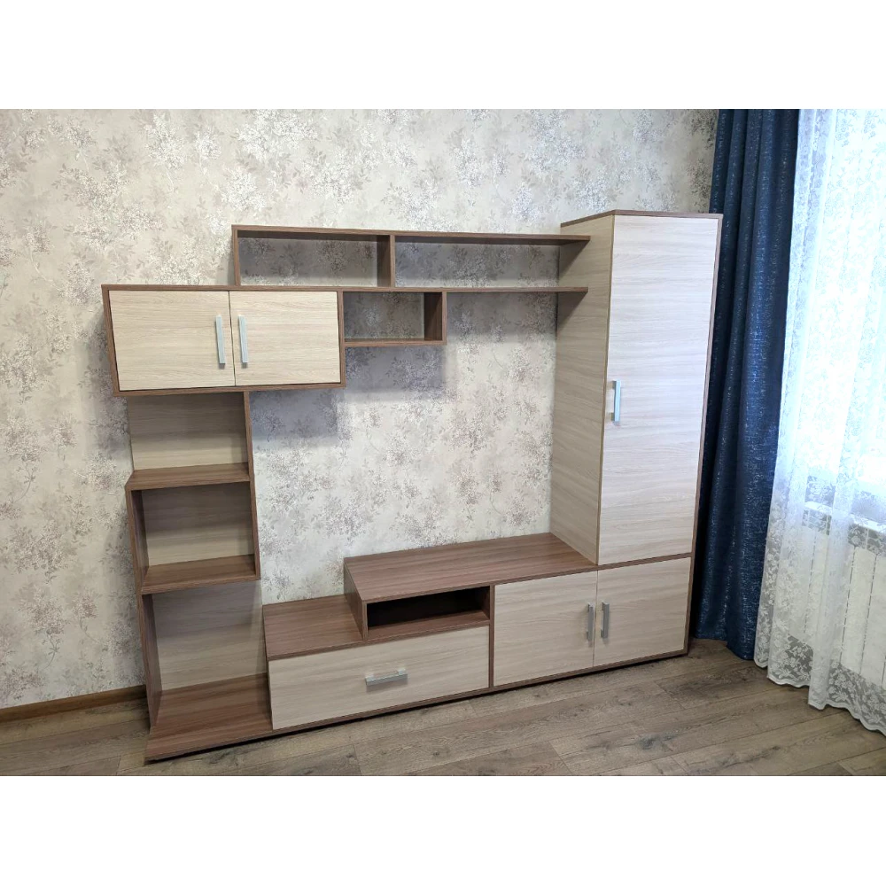 Стенка гостиная "Пекин" КВ ЦС Ясень шимо