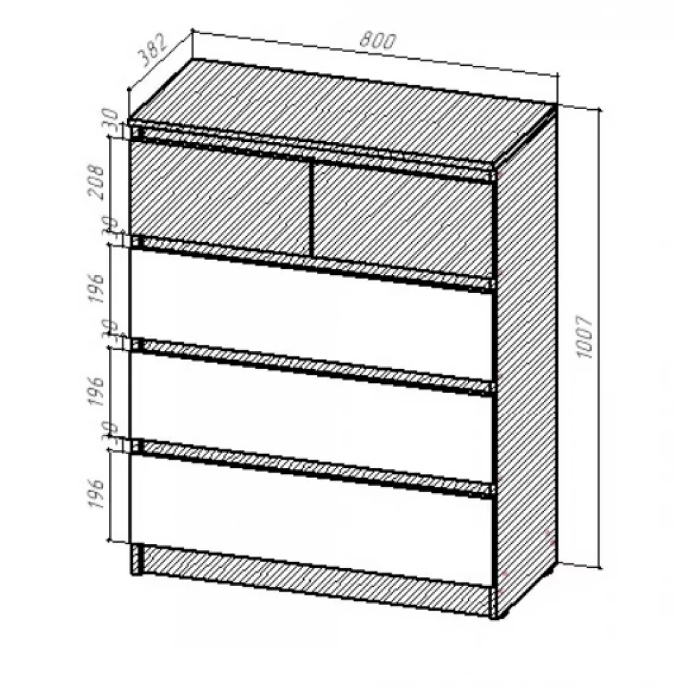 Комод "Бостон лайт" КМ-001 КВ