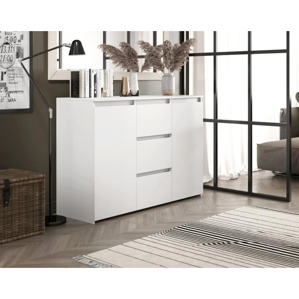 Комод "Милано-3" Белый гладкий КВ