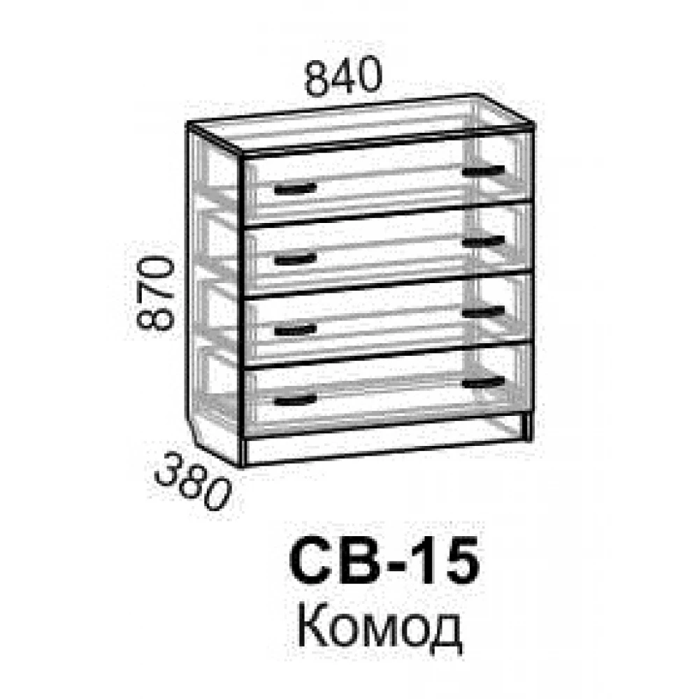 Комод "СВ-15" Венге/Дуб молочный