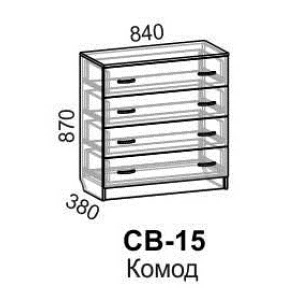 Комод "СВ-15" Венге/Дуб молочный