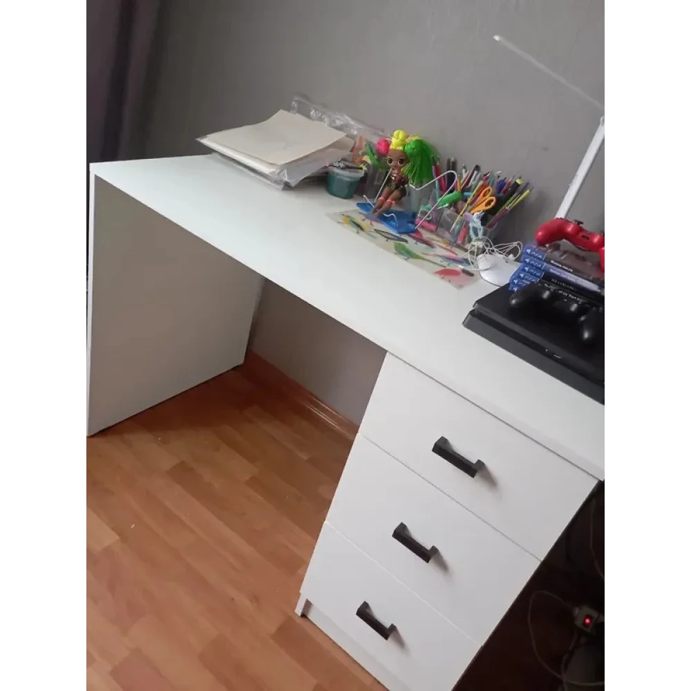 Стол компьютерный "Стандарт" КВ Белый гладкий