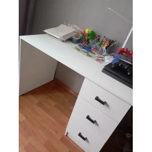 Стол компьютерный "Стандарт" Белый гладкий