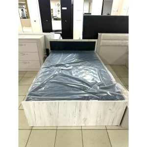 Кровать "Фиеста" 1,2 м с матрасом Дуб крафт белый/Графит