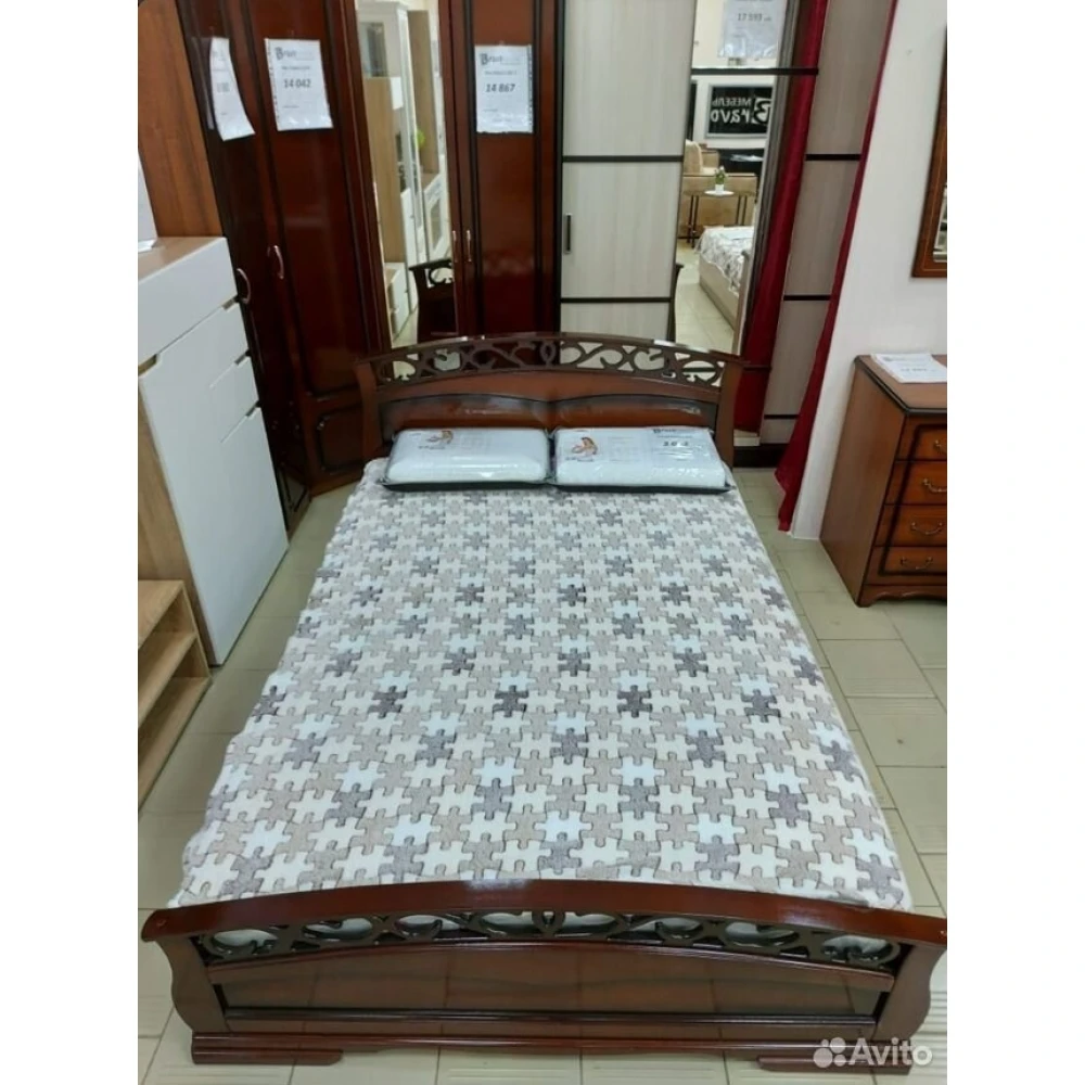 Кровать "Грация-1" 1,6м Орех КВ