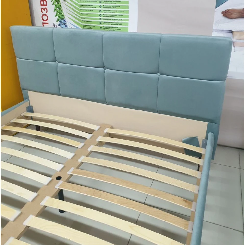 Кровать "Ханна НЬЮ" КВ 1,6м/ВАРИАНТ 1 (мята)