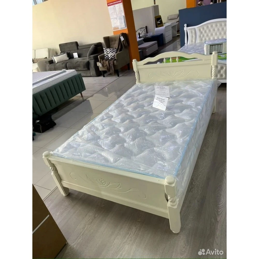 Кровать "Карина-5" 1,2м Слоновая кость КВ