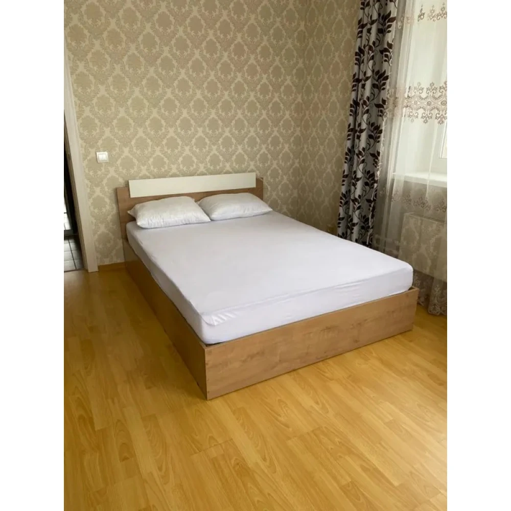 Кровать "Эко" КВ 1.4 м Дуб Вотан/Белый