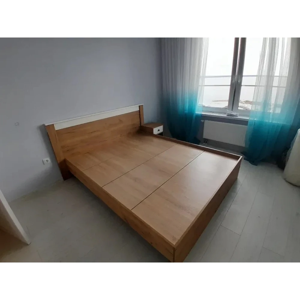 Кровать "Адель" 1.4м Крафт Белый