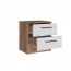 Тумба прикроватная "Вегас" Дуб Крафт Табачный/Дуб Крафт Белый