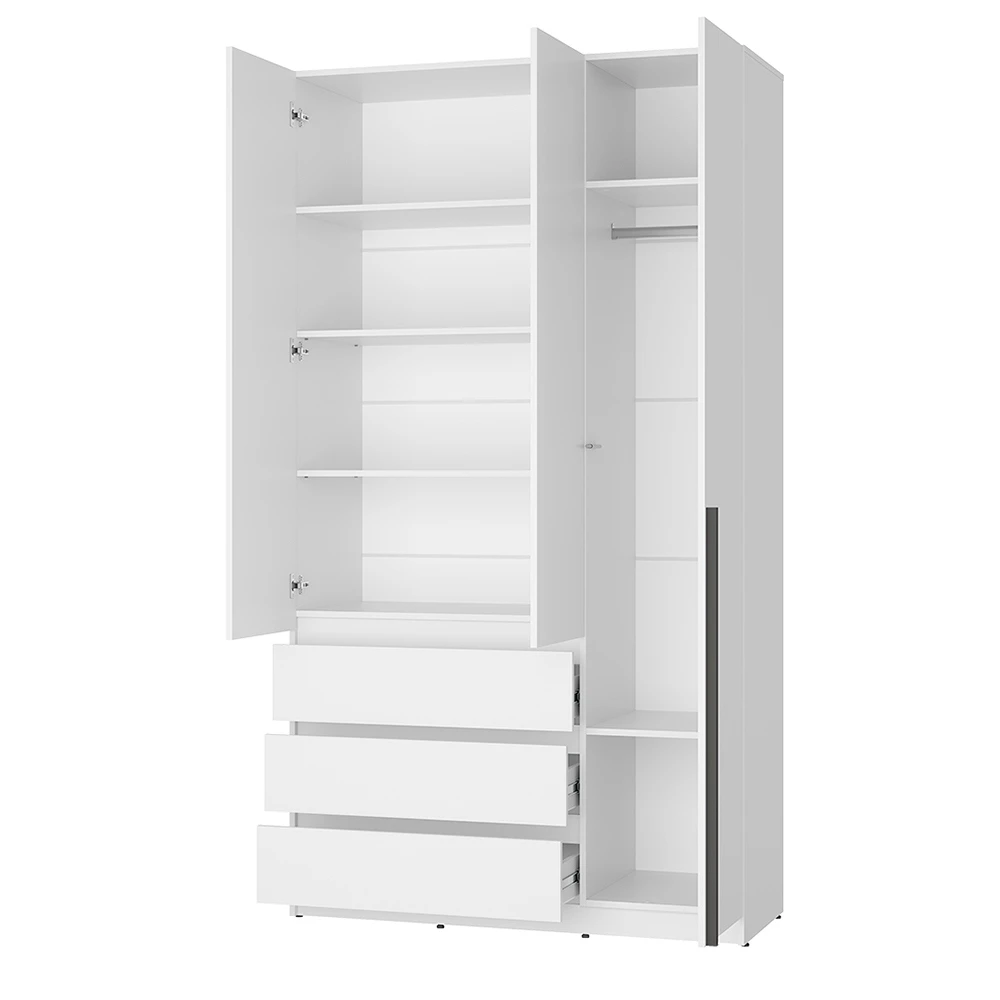 Шкаф 3 ств. "Таргет" ШК-07 Белый