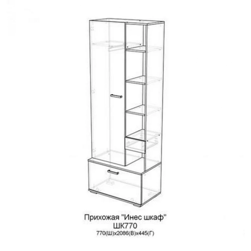 Шкаф комбинированный ШК-770 "Инес" КВ