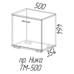 Тумба малая "Ника ТМ-500" Белый гладкий КВ