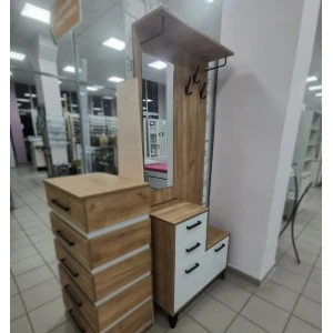 Центральная секция "Витра" Белый/Дуб Крафт Золотой