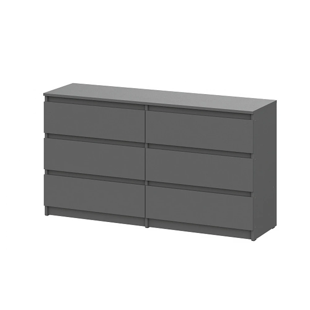 Комод "Денвер" с ящиками 1,38м Графит серый