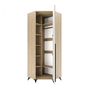 Шкаф угловой "ЕВА" 800 1С Дуб экспресив песочный/Сатин