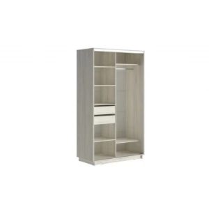 Шкаф-купе "СТОУН" 1200 Дуб крафт белый КВ