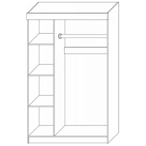 Шкаф купе "Элегант-4" Белый глянец