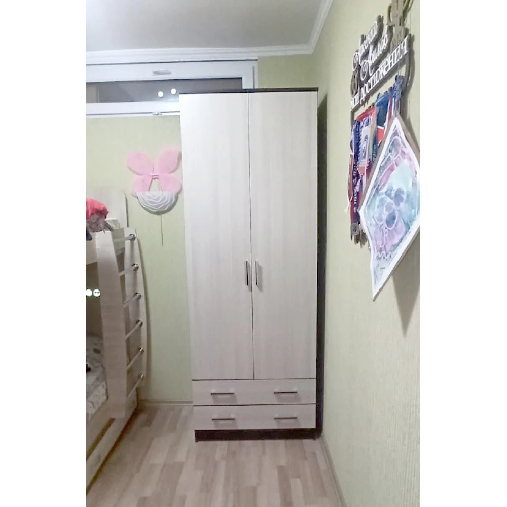 Шкаф "Дуэт" КВ Платяной Венге-лоредо
