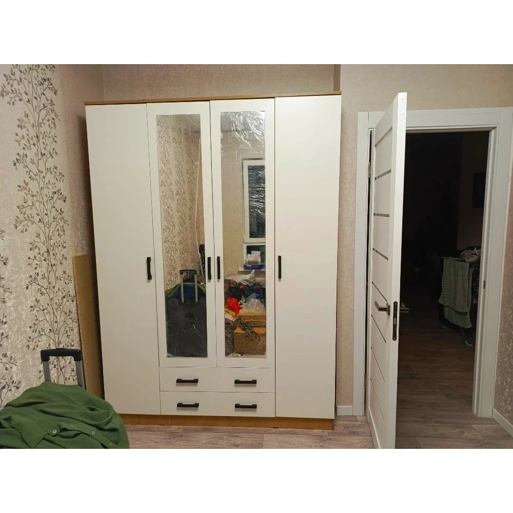 Шкаф "Квадро" КВ Дуб вотан/Белый гладкий
