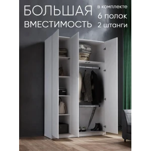 Шкаф распашной "Эва 5" Белый