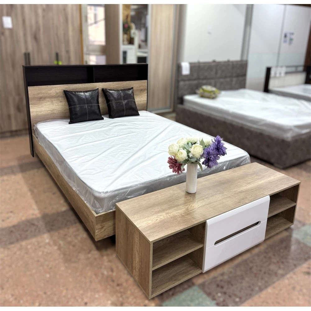 Кровать "Энигма" КР-16 1,6м Дуб каньон/Венге