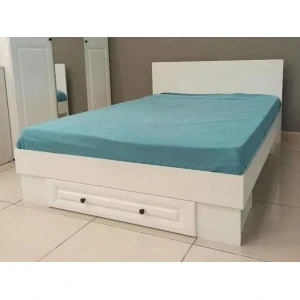 Кровать "Софт" КР-16 1,6м (с ящиком) Белый/Эмаль белая F26