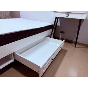 Кровать "Софт" КР-16 1,6м (с ящиком) Белый/Эмаль белая F26
