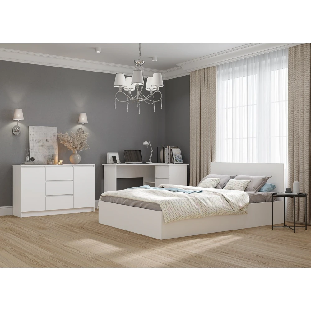 Кровать "Мори" КРМ 1200.1 Белая
