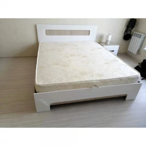 Кровать "Палермо-3" КР-003 Ясень шимо светлый/Белый КВ (ортопед)