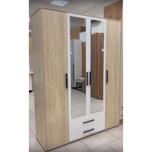 Шкаф "Соната" 4-х ств. Дуб сонома/Белый